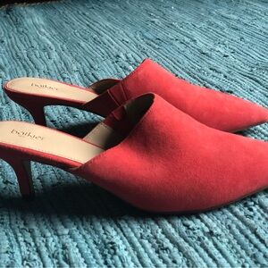 Bold Red Heeled Mules by Botkier